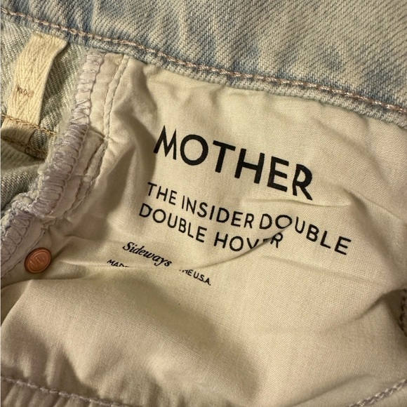 MOTHER Sideways Insider Double Double Hover Jeans Light Blue Bootcut Distressed - Picture 11 of 16